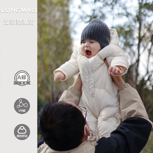 宝宝连体棉服冬季超洋气休闲婴幼儿百搭连帽保暖爬服婴儿衣服冬天