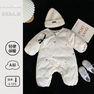 ins风宝宝连体衣冬季洋气休闲婴幼儿保暖百搭羽绒服婴儿衣服冬装