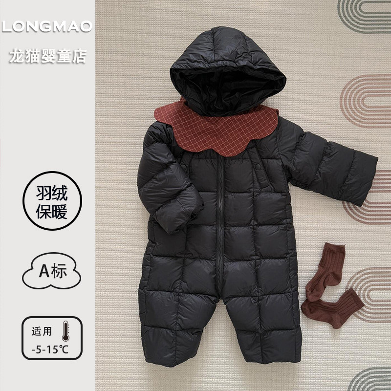 婴儿羽绒连体衣冬季洋气百搭婴童保暖轻薄连帽外出爬服宝宝衣服冬,童装/婴儿装/亲子装,羽绒连体衣,淘宝优惠券,粉丝福利购,淘宝优惠卷