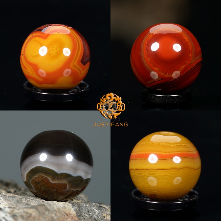 珏艺坊宣化战国红玛瑙精品圆珠珠子顶珠散珠配珠13mm-A