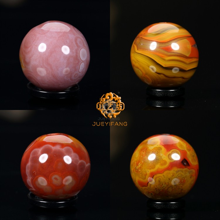 珏艺坊宣化战国红玛瑙精品圆珠珠子散珠单珠配珠顶珠 17mm-B