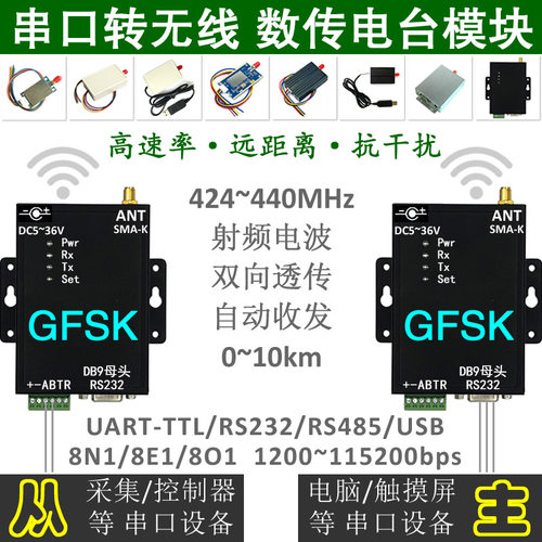 高速率串口转433M无线模块0-4KM