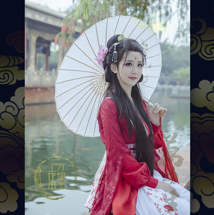 ［万物生］独家设计－彼岸花－红色古装女装三千鸦杀cos覃川凤九