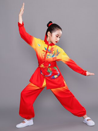 儿童武术服舞龙服太极服少儿练功服表演服打鼓服武术竞赛服演出服