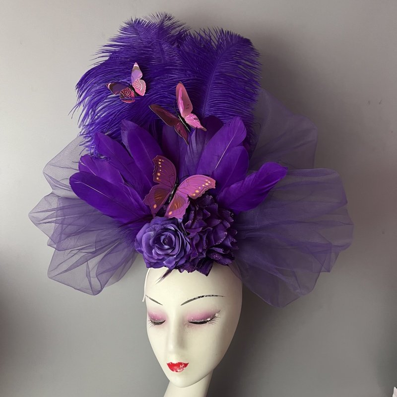 羽毛花朵创意造型头饰