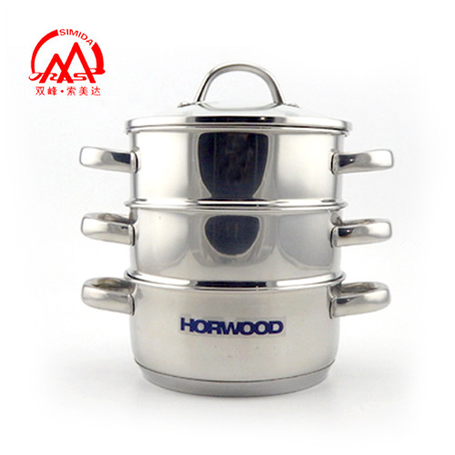 18/10皇家伍德三层单人蒸锅不锈钢双层蒸锅宝宝锅 奶锅包邮