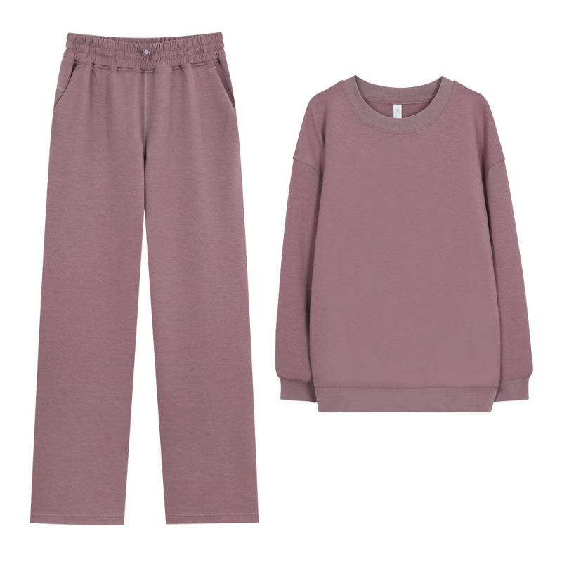 【U潮】lulu原标套装空气层裤长款圆领卫衣长袖女士弹力健身跑步