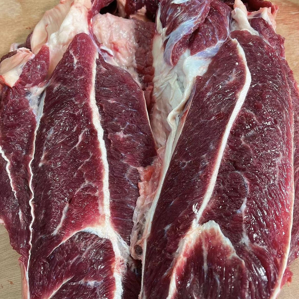 【牛前腿板腱肉5斤】肉嫩雪花肉煎烤薄切与涮煮草原散养黄牛肉