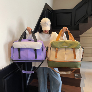 短途旅行包男女款轻便大容量出差旅游手提包行李包袋运动健身背包