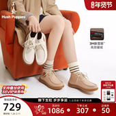 袋鼠鞋 暇步士轻暖派加绒短靴女冬季 新款 真皮靴子保暖高帮休闲靴子