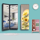 隐藏艺术舞蹈镜子隐形全身镜折叠试衣镜悬挂壁挂式 穿衣镜