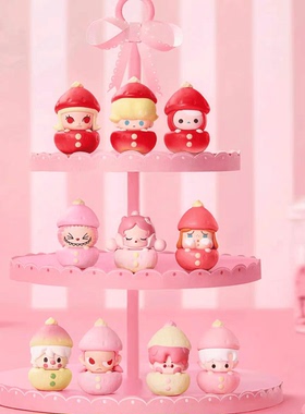 正版泡泡玛特POPBEAN萌粒季节限定草莓系列迷你公仔手办创意摆件