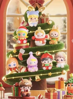 圣诞派对系列泡泡玛特POP MART泡泡玛特萌粒潮玩公仔手办车载摆件