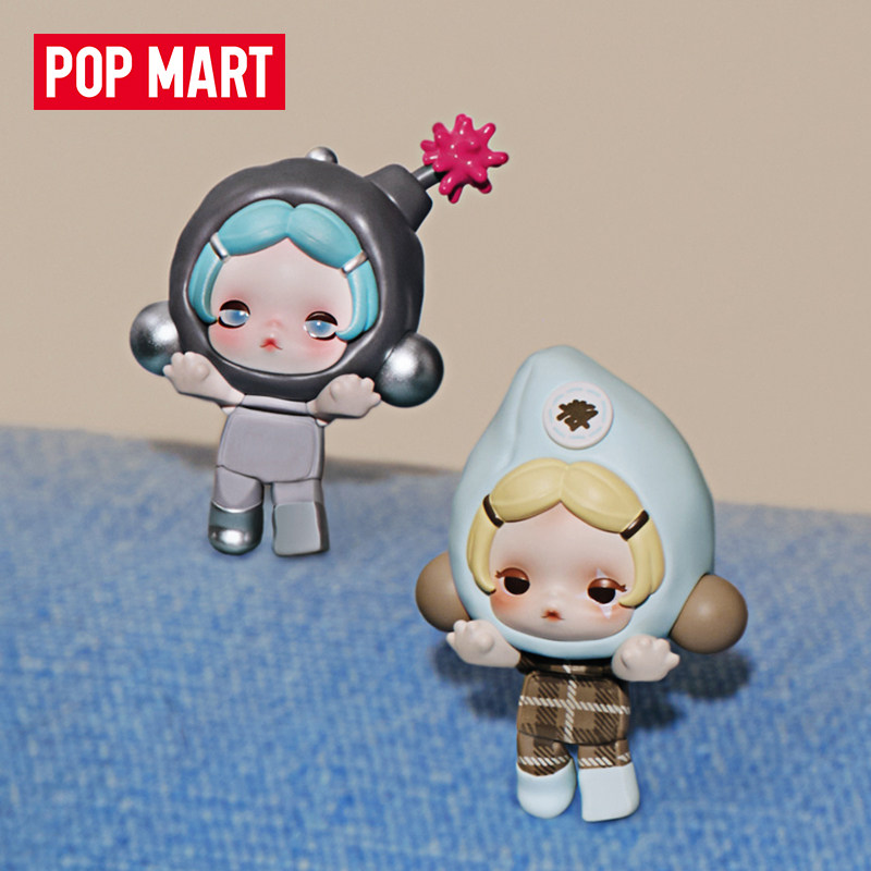 POP MART泡泡玛特泡泡贴贴 θ SKULLPANDA 不想不想系列公仔正版图片