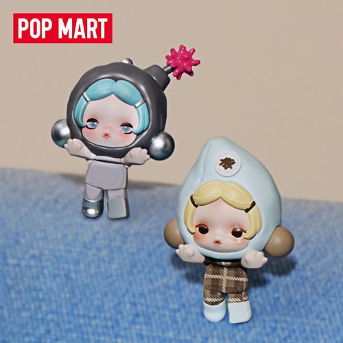 POP MART泡泡玛特泡泡贴贴 θ SKULLPANDA 不想不想系列公仔正版