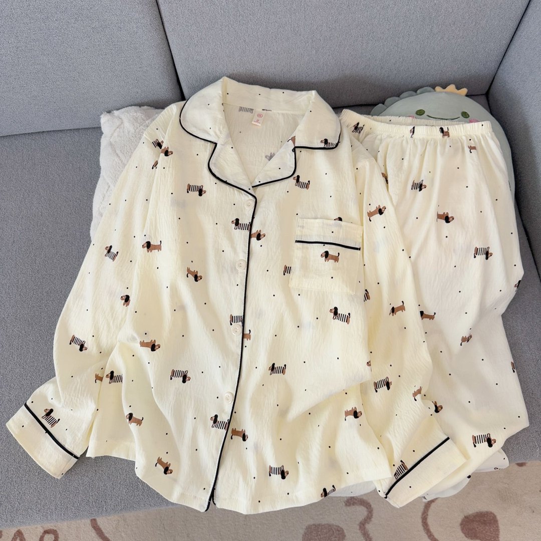 云朵棉感睡衣女春秋季长袖长裤可睡衣/家居服套装