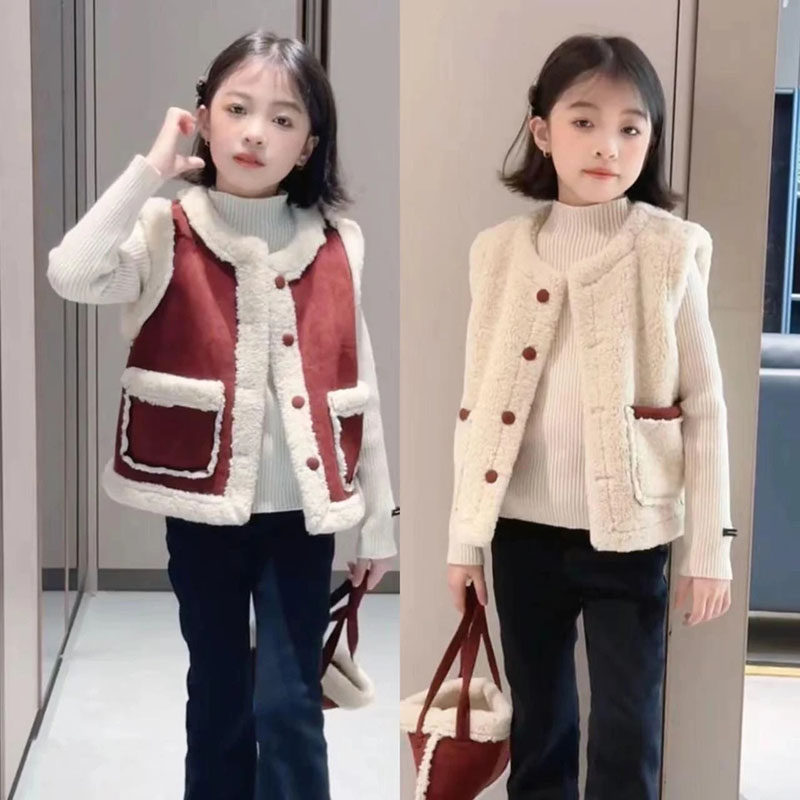 2025女童秋冬季马甲儿童加绒加厚外穿坎肩背心宝宝马夹两面穿外套,童装/婴儿装/亲子装,马甲,淘宝优惠券,粉丝福利购,淘宝优惠卷