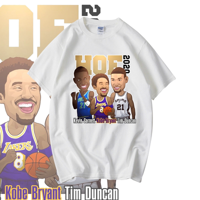 名人堂科比加内特原创短袖t恤