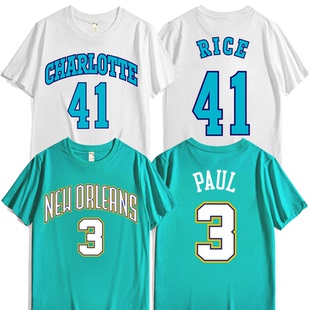 黄蜂队球衣 格伦莱斯41号 保罗3号 短袖T恤衫 定制班服儿童潮