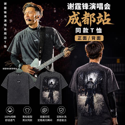 锋味谢霆锋北京成都演唱会Z字母2.0同款短袖t恤水洗反光Evolution