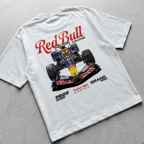 2026F1赛车红牛车队RB22短袖T恤衫男女半袖休闲日常圆领纯棉宽松