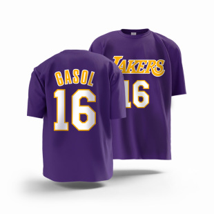 美式 T恤 投篮队服 奥尼尔34号球衣服短袖 湖人队LAKERS科比24号