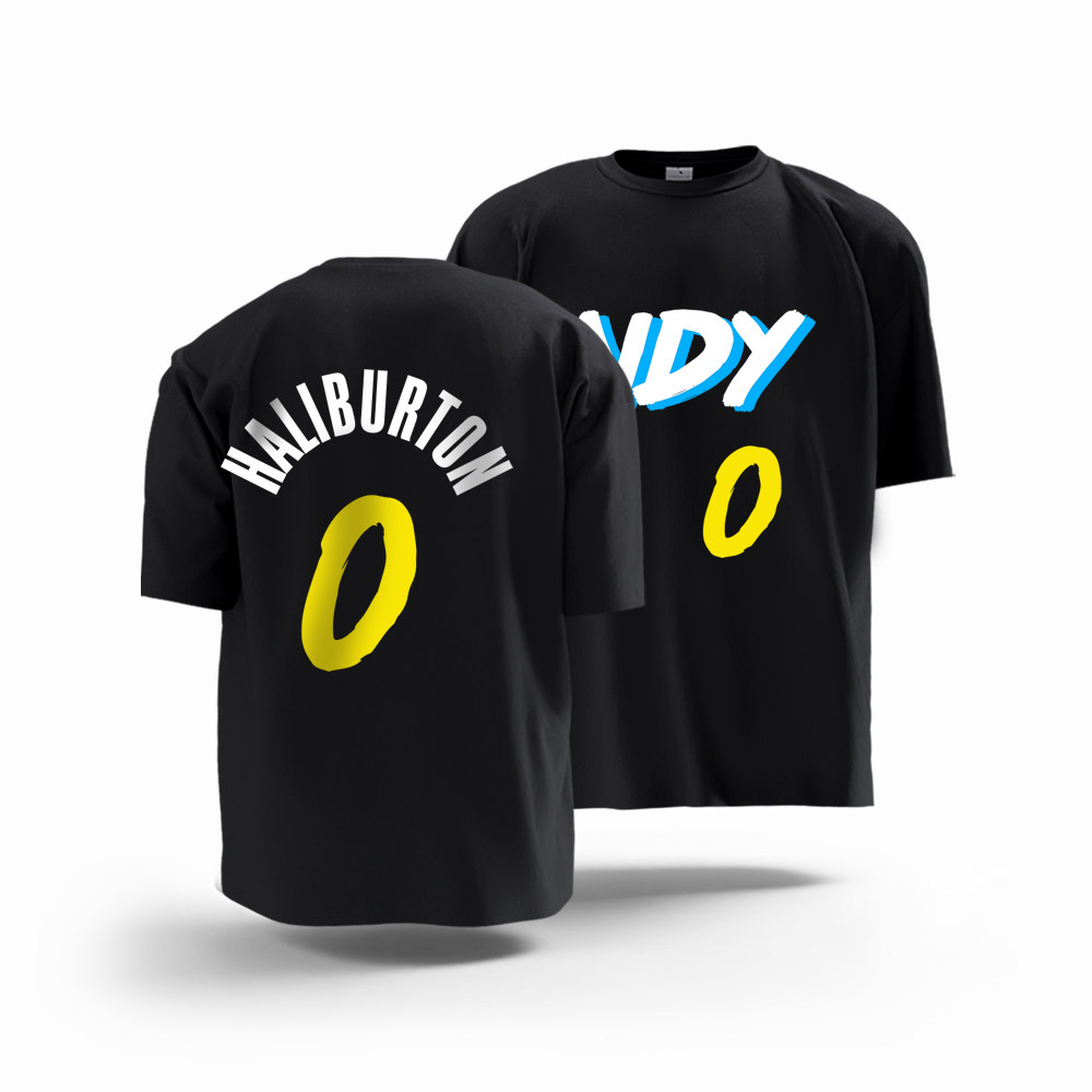 步行者队哈利伯顿0号西亚卡姆43号短袖T恤衫篮球衣服定制号码纯棉