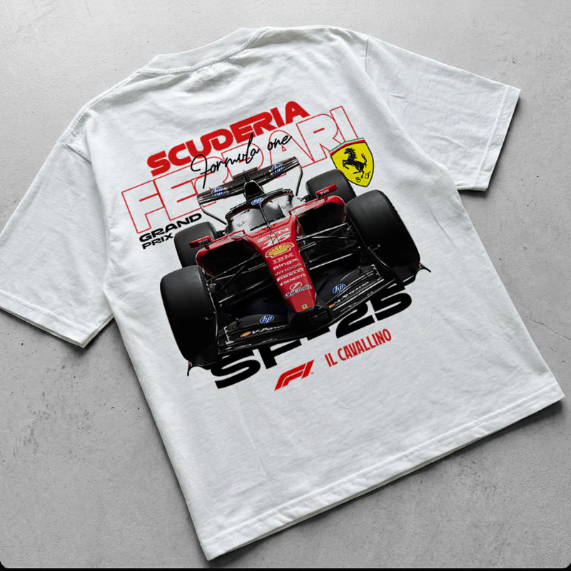 2026 F1赛车法拉利车队Scuderia Ferrari SF26 圆领纯棉短袖T恤衫