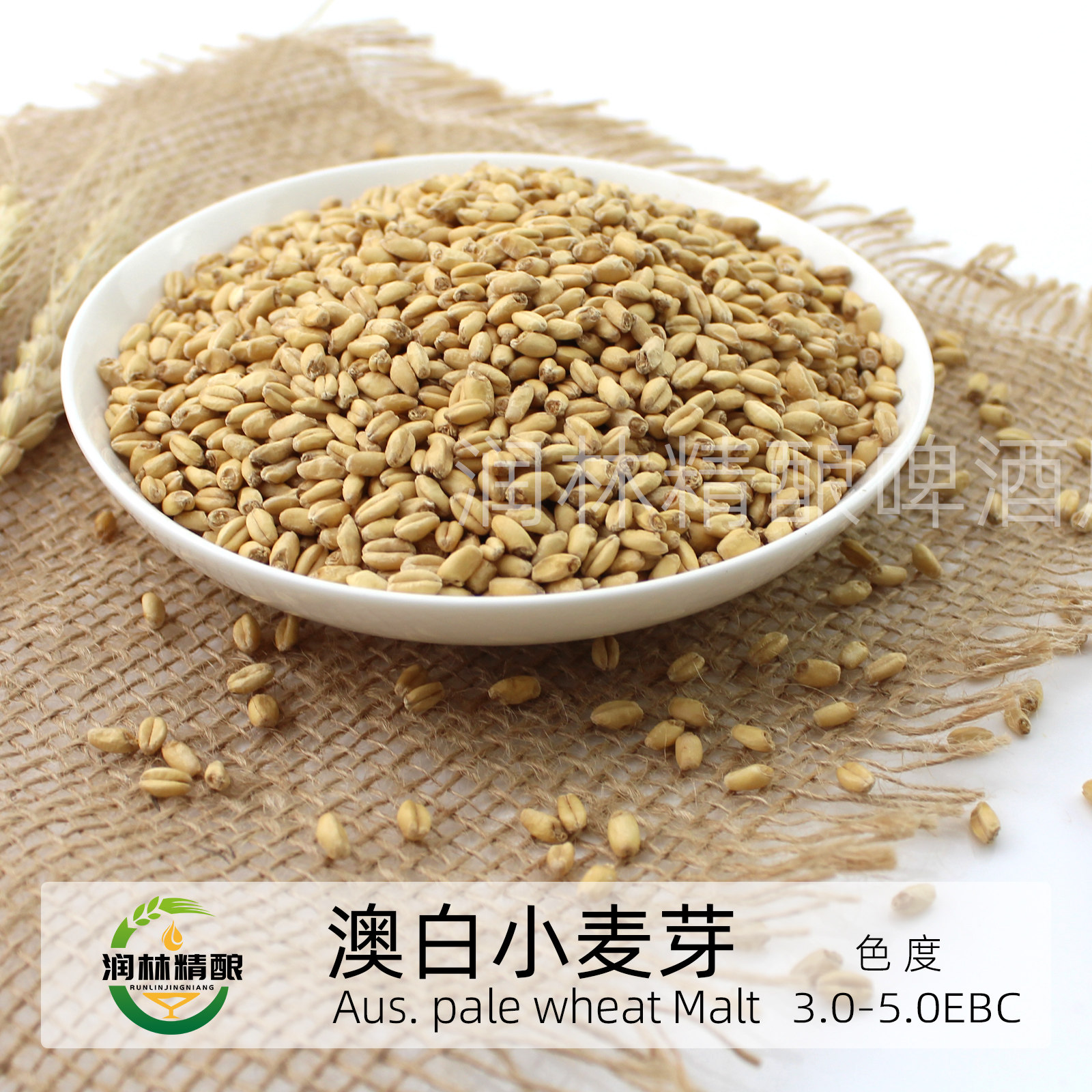 澳洲白小麦麦芽淡色啤酒小麦芽WhiteWheatMalt精酿啤酒原料进口