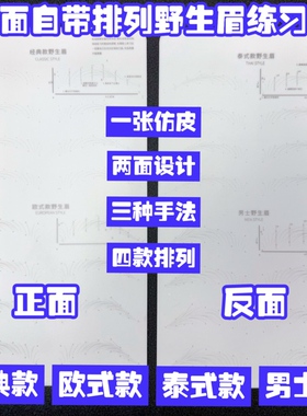 自带线条野生眉练习皮