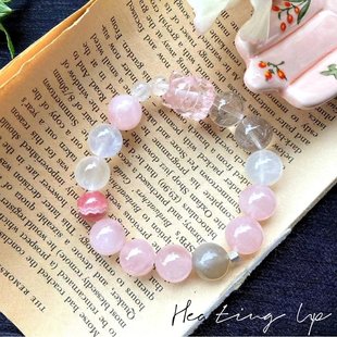LunaWitch |天然粉晶小狐狸手链桃花爱恋 转运珠 Heating up 升温
