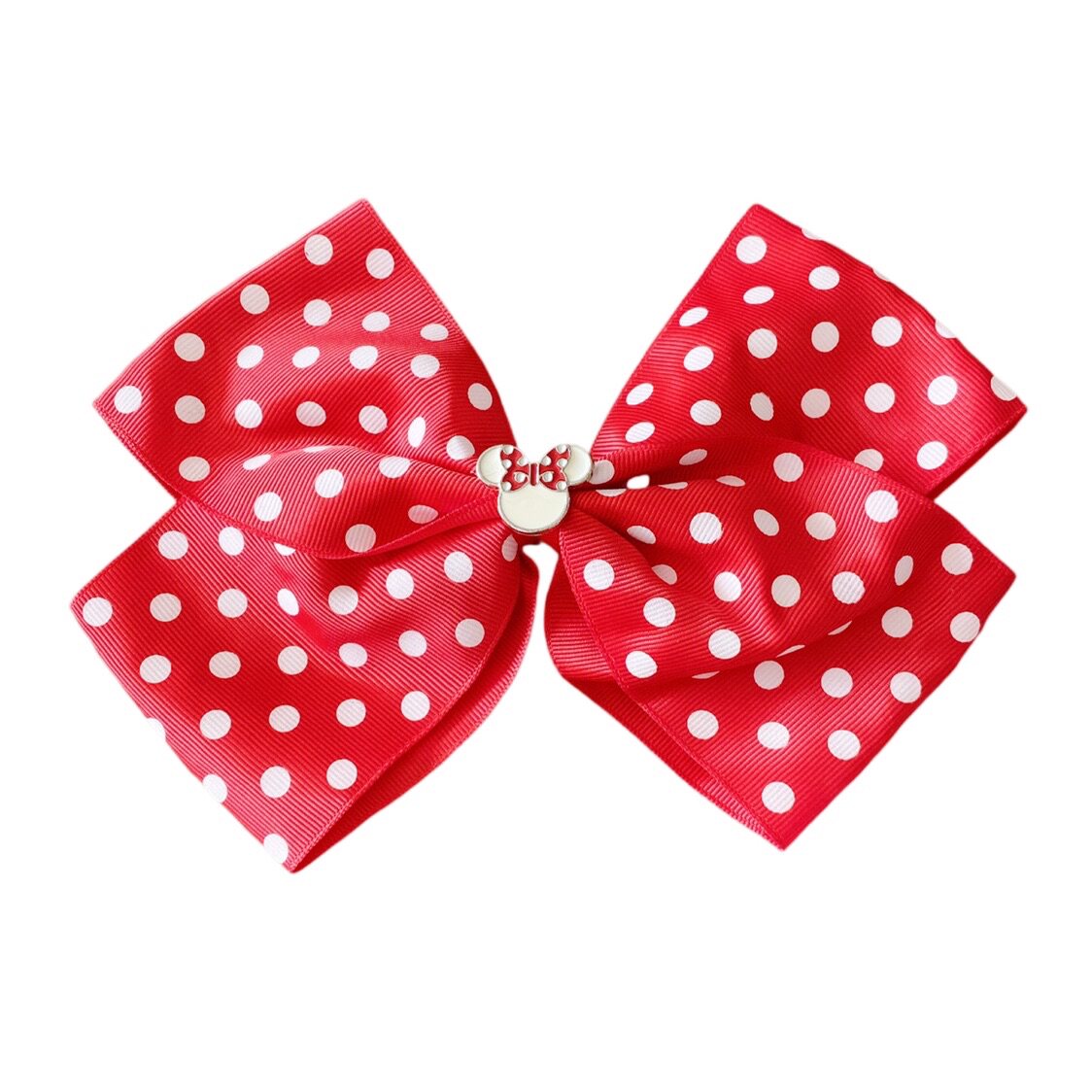 乐园家红色波点米妮蝴蝶结发夹发卡头饰发饰女孩刘海夹顶夹外贸
