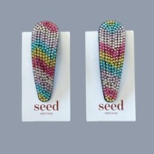 Seed闪亮女孩儿童边夹刘海夹发夹发卡外贸欧美公主风掰夹头夹发饰