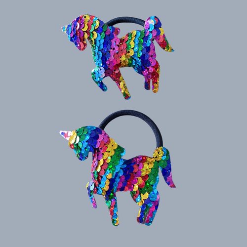 亮片儿童欧美女孩独角兽可爱皮筋