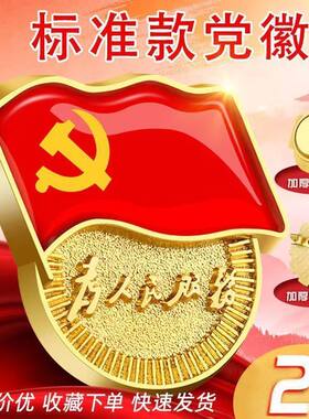 党徽标准型胸针强磁2024年新版党徽党章党员加厚正版磁扣胸章批发