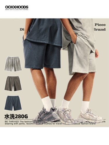 犀利哥脏脏废土风短裤dirtyfit穿搭巴家同款平替情侣运动纯棉套装