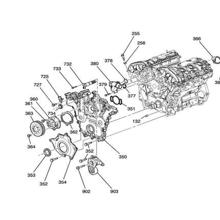 适用于别克新GL8君越凯迪拉克SRX昂科雷水泵总成
