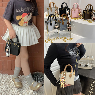 经典法式新款小女孩儿童斜挎包可爱公主手提单肩方包时尚女生腰包