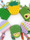 Силиконовый слайм, милый кролик, сумка через плечо для мальчиков для девочек, кошелек на одно плечо, антистресс