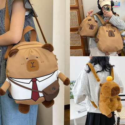 男女可爱萌豚豚可爱书包百搭背包