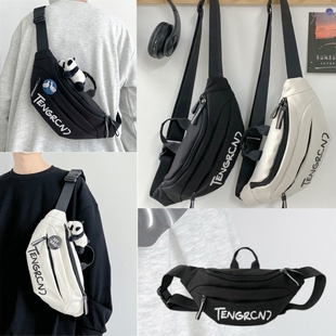 小男孩运动胸包可爱简约工装儿童斜挎包潮酷外出女生洋气休闲腰包