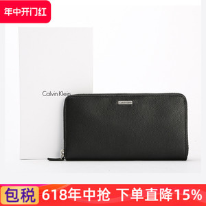 Calvin Klein/凯文克莱美国轻奢CK男长款钱包青年商务时尚手拿包