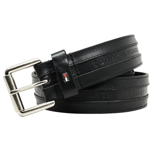 Tommy针扣皮带男士真皮拼接