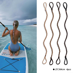 热销亚马逊瑜珈运动发带马尾发绳冲浪扎发橡皮筋头绳43/64cm 四色