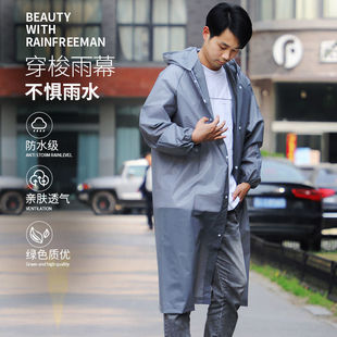 全身便携男女 非一次性成人EVA雨衣加厚户外出行防护轻便雨披长款