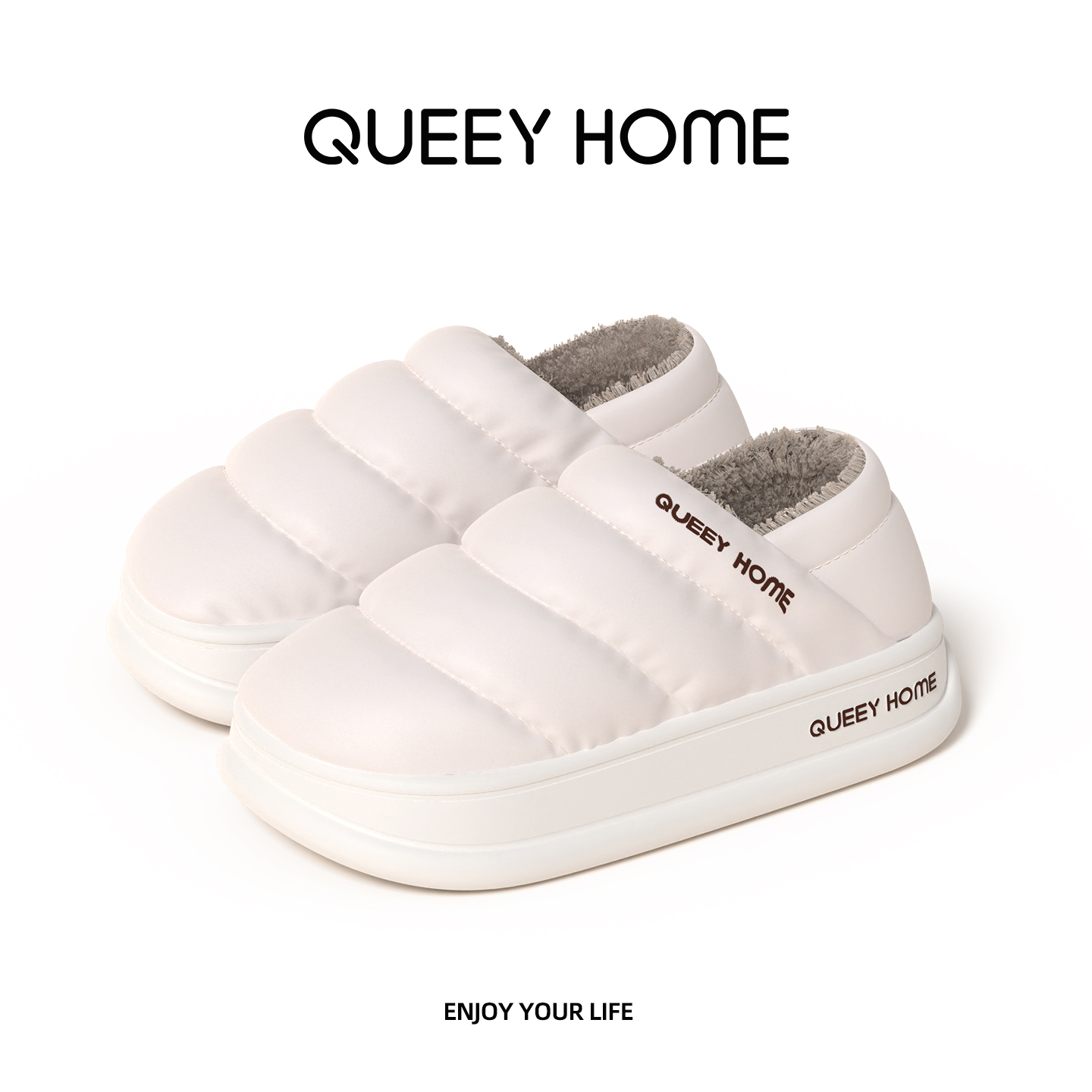 棉拖鞋女冬季防水居家室内