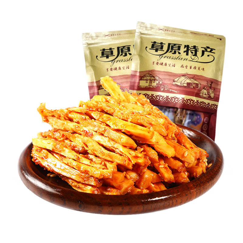 星华源香辣牛板筋辣条内蒙古特产正宗牛板筋小包装休闲零食500g