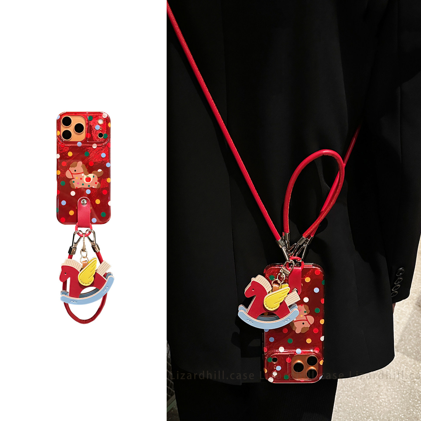 lizardhill 适用苹果17promax手机壳男女16pro新款iphone15斜挎背带挂绳14马年13过新年超好看2026情侣本命年,3C数码配件,手机保护套/壳,淘宝优惠券,粉丝福利购,淘宝优惠卷