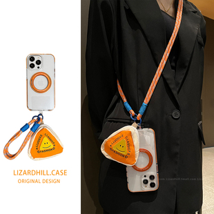 lizardhill 适用苹果16手机壳新款 斜挎背带零钱包iphone15promax男女14超火透明13pro自带支架12挂绳简约新品