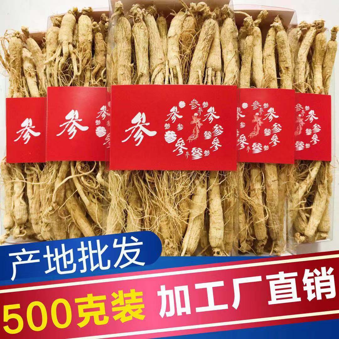 【今日特价】6年生晒参500g东北人参长白山野山参白参干人参干货 传统滋补营养品 人参/园参及其制品 原图主图